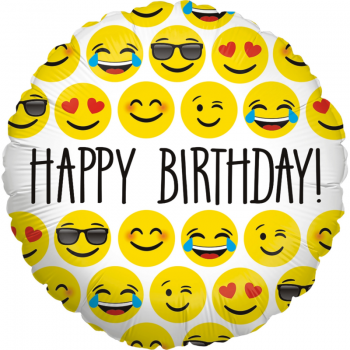 Folienballon "Birthday Emoji"